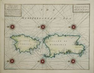A New Chart of the Islands of Corsica & Sardinia. By Michelot, Hydrographer and Pilot Royal of the Galleys, & Bremond, Hydrographer to the King of France