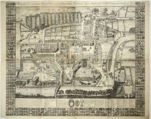 A Plan of ye South Prospect of ye Ancient Burrough of Richmond. Seated on ye River Swale in ye North Riding of ye County of York