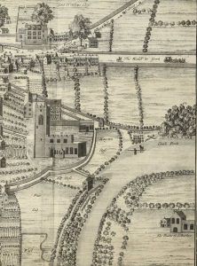 A Plan of ye South Prospect of ye Ancient Burrough of Richmond. Seated on ye River Swale in ye North Riding of ye County of York