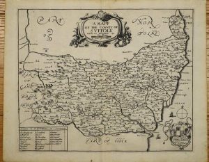 A Mapp of the County of Suffolk with its Hundreds