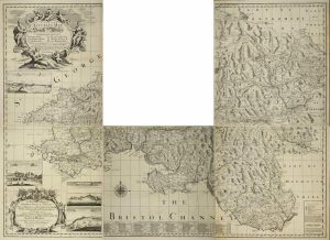 A New and Accurate Map of South Wales Containing the Counties of Pembroke, Glamorgan, Carmarthen, Brecknock, Cardigan and Radnor