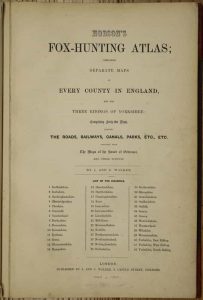 Hobson' s Fox-Hunting Atlas; Containing Separate Maps of Every County in England, and The Three Ridings of Yorkshire