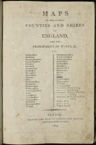 Maps of the Several Counties and Shires in England