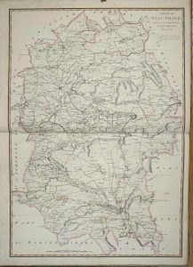 A Topographical Map of the County of Wilts. Describing the Seats of the Nobility and Gentry, Turnpike and Cross Roads, Canals, etc.