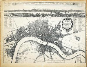 A New Map of the Citties of London Westminster & ye Borough of Southwarke