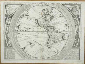 Planisfero Del Mondo Nuovo, Descritto Dal P. Coronelli, Cosmografo Publico