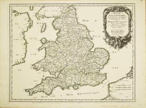 Le Royaume D'Angleterre divise dans les sept Royaumes pi Heptarchie des Saxons ...