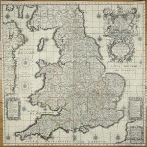 [Angliae Totius Tabula cum Distantijs notioribus in Itinerantium usum accomodata]