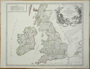 Carte des Grandes Routes d'Angleterre, d'Ecosse, et d'Irlande