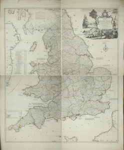 A New Map of England and Wales Drawn from Several Surveys ... The Canals inserted to 1792 by J. Phillips, Surveyor