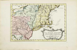 Carte de la Nouvelle Angleterre Nouvelle York et Pensilvanie