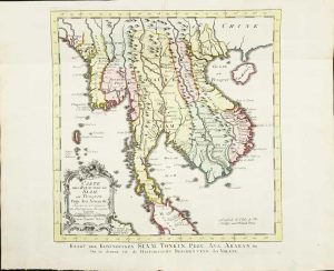 Carte des Royaumes de Siam, de Tunquin