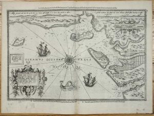 Ora maritimae Pictavia et Burdegalae navigantibus apparens ... Die Zee Custe van tLandt van Poictou ende Bordeaux tusschen Picqueliers ende de Riviere van Bordeaux ...