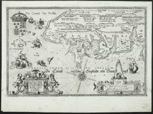 Zee Caerte van Engelants Eijndt, alsoe hem Tselfde Landt Verthoont Beginnede van Sorlinges tot Pleijmondt