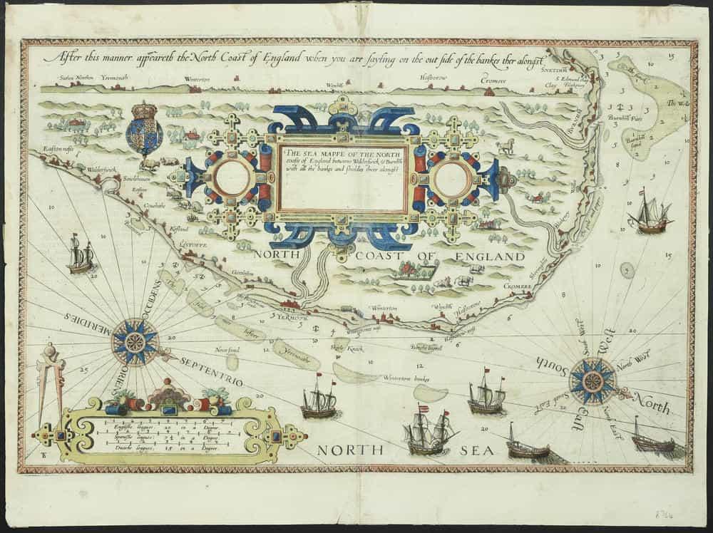 The Sea Mappe Of The North coaste of England betweene Walderswick ...
