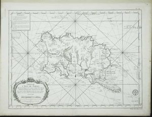 Carte de l'Isle de Jersey. Dressée au Depost des Cartes et Plans de la Marine pour le service des Vaisseaux du Roy