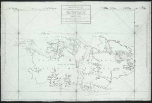 Carte Reduite des Isles Malouines ou Isles Nouvelles que les Anglois nomment aujourdhui Isles de Falkland