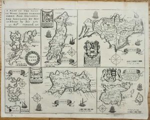 A Mapp of the Isles of Wight, Iarsey, Garnsey, Sarke, Man, Orcades, and Shetland