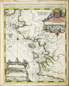 Carte Maritime des Environs de l'Isle d'Oleron à l'usage des Armées du Roy de la Grande Bretagne. Dressé sur les Memoires les plus Nouveaux Par le Sr. Romain de Hooge Commissaire de sa M.B. à Amsterdam Chez P. Mortier. Avec Privilége de Nos Seigneurs les Etats, 1693