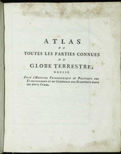 Atlas de Toutes les Parties Connues du Globe Terrestre