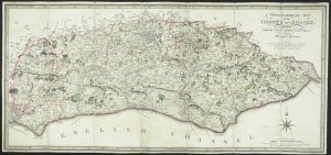 A Topographical Map for the County of Sussex; from the Large Survey in four Sheets