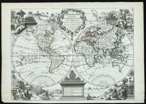 Mappe Monde qui Comprend les Nouvelles Decouvertes Faites jusqua ce Jour