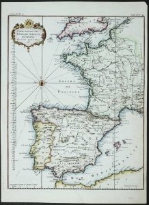 Carte Reduite des Costes De France et D'Espagne