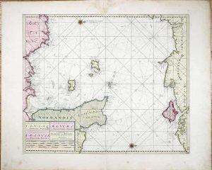 The New Sea Map of the Seconde Partie of the Chanell Betext England en France
