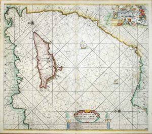 Pas-Kaart van t' Oosterste Deel vande Middellantsche Zee Vervattende de Zee-Kusten van Caramania, Cyprus, Soria en Aegiptia