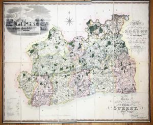 Map of the County of Surrey from An Actual Survey Made in the Years 1822 and 1823 by C. & I. Greenwood